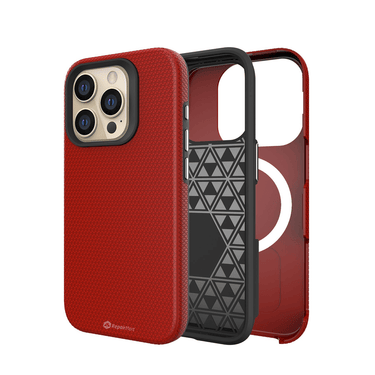 iPhone 15 Pro Compatible Case Cover Shockproof Rugged Case Compatible With Magsafe Technology - Red